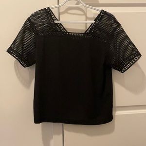 NO. AN Black top with mesh detailing